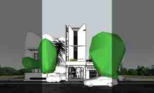 طراحی نمای مدرن و با خطوط منحنی و نرم برای اسکچاپ