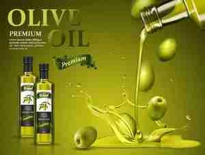 پوستر لایه باز برای روغن زیتون Creative olive oil poster