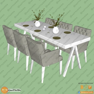 انواع میز و صندلی ناهارخوری برای اسکچاپ