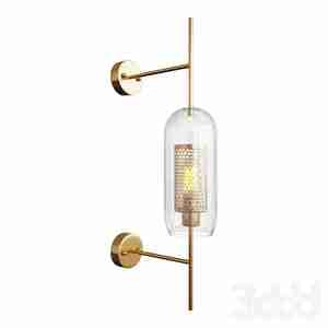 آبجکت دیوار کوب  رنگ طلایی Wall lamp Heragon