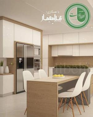 دکوراسیون داخلی سفید قهوه ای روشن