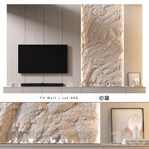 طراحی دیوار تلویزیون 868