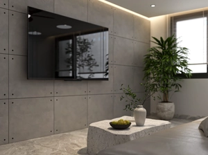 طراحی داخلی نشیمن و آشپزخانه و تراس کوچک برای اسکچاپ