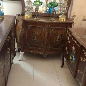 آینه و کنسول خمره ای دو درب تمام چوب