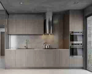 طراحی داخلی فضای نشیمن و آشپزخانه مدرن برای اسکچاپ