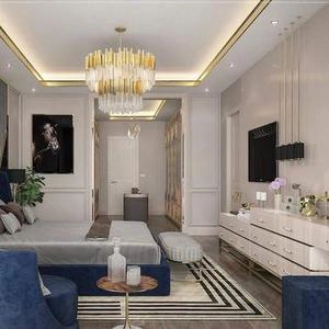 اتاق خواب مستر باطرح دیوار پشت تخت خواب
