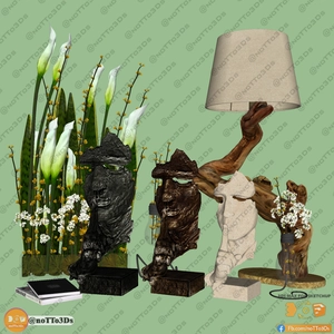 ست دکوری مجسمه و قاب عکس رو میزی برای اسکچاپ