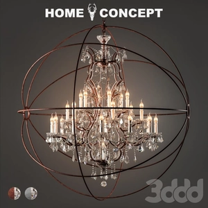 لوستر با طرح شمعدانی Home_Concept_Gyro_Crystal_Chandelier_Large