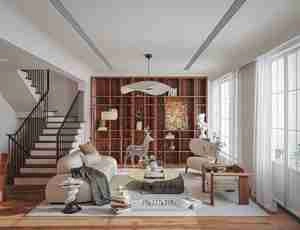 طراحی داخلی نشیمن و آشپزخانه و ناهارخوری با تم کریسمس برای اسکچاپ