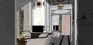 نشیمنی لوکس با طراحی نئوکلاسیک برای اسکچاپ