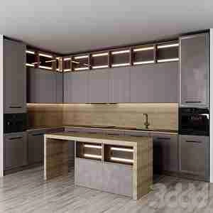 طراحی کابینت آشپزخانه طرح مدرن چوبی kitchen 104