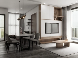 طراحی فضای داخلی آپارتمان مسکونی به سبک مدرن برای اسکچاپ