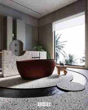 طراحی سرویس بهداشتی در سبک مدرنیته و مینیمالیسم برای اسکچاپ