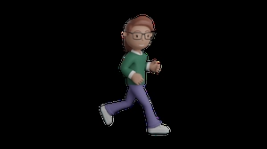 دختر 3d گرافیکی در حال دویدن