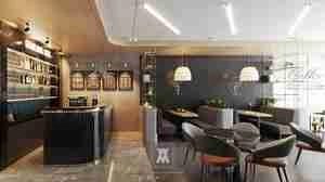 طراحی کافی شاپ مدرن برای اسکچاپ