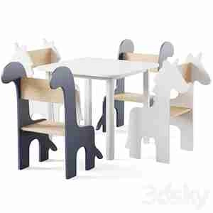 صندلی و میز کودک برای اسکچاپ