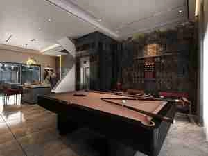 طراحی داخلی اتاق بیلیاررد و فضای ناهارخوری لوکس و شیک برای اسکچاپ