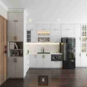 طراحی نشیمن و آشپزخانه مدرن و چشم‌نواز برای اسکچاپ