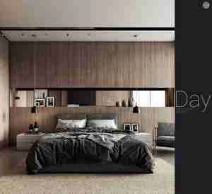 طراحی داخلی اتاق خواب مدرن برای اسکچاپ