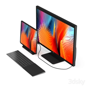 مانیتور iPad Pro 2018 12.9 + LG Ultraf