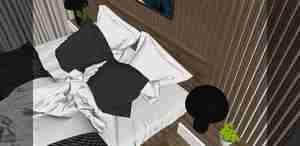 طراحی داخلی اتاق خواب مدرن برای اسکچاپ