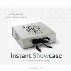 موکاپ باکس Black gift box mock up