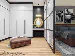 طراحی داخلی اتاق خواب مدرن برای اسکچاپ