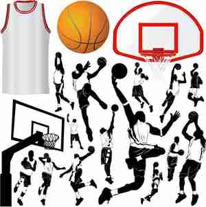 وکتور بسکتبال Set of basketball design