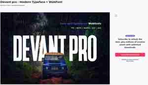 فونت اینگلیسی Devant pro - Modern Typeface + WebFont