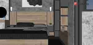 طراحی داخلی اتاق خواب مدرن برای اسکچاپ