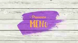 Provence Menu تیزر تبلیغاتی آماده و رایگان برای غذا