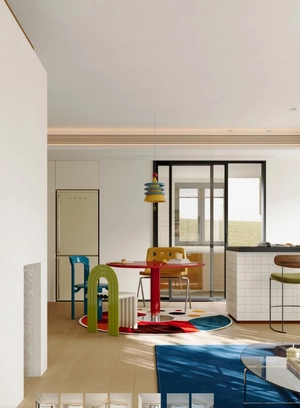 طراحی دکوراسیون هنری با رنگ خاص