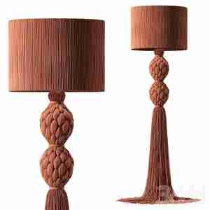 آباژور ایستاده بافت نخی تم عنابی