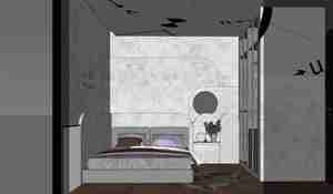 طراحی داخلی اتاق خواب مدرن برای اسکچاپ