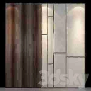 پنل دیواری با متریال چوب و پارچه