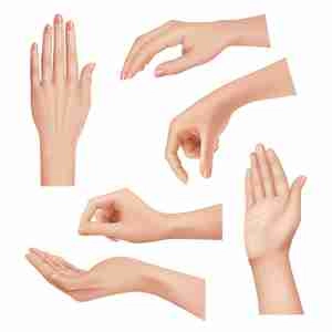 دست در حالت های مختلف  گرافیکی Hands gestures