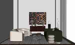 فضای نشیمن مینیمال برای اسکچاپ