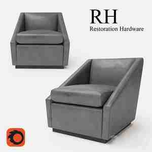 صندلی دسته دار rh نوک مدادی RENZO LEATHER CHAIR