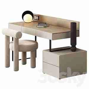 میز آرایشی با صندلی کوچک