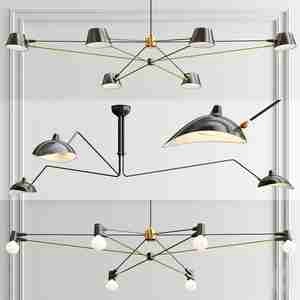 لوستر رنگ طلایی ومشکی Minimalist Chandeliertype ight pendantlight