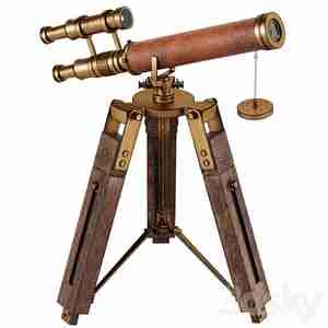 تلسکوپ چوبی آنتیک