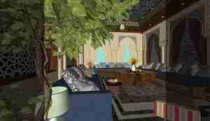 خانه‌ای با شکوه و معماری سنتی برای اسکچاپ