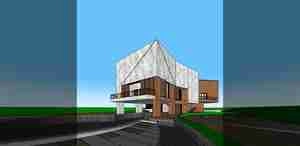 طراحی نما ویلایی مدرن برای اسکچاپ