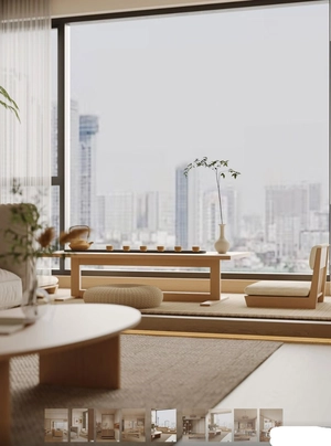 طراحی دکوراسیون با تم چوب و کرم در الهیه