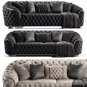 مبل مدرن لوکس مشکی و طلایی