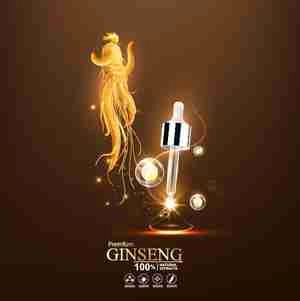 پوستر جنسینگ قطره چکان ginseng cosmetics