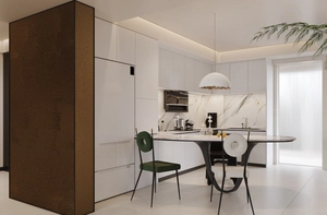 طراحی داخلی مینیمال با رنگ‌های خنثی و جزئیات شاخص 2