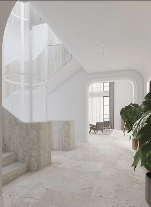 طراحی دکوراسیون ویلا تبریز تم سفید دوبلکس