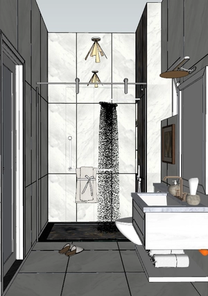 طراحی حمام و سرویس بهداشتی برای اسکچاپ