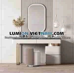 ست میز و صندلی لوازم آرایش برای اسکچاپ